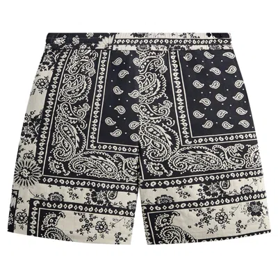 Pre-owned Kith Bandana Jacquard Lewis Short 'nocturnal' | Black | Men's Size Xl
