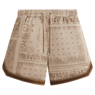 Pre-owned Kith Bandana Mesh Curtis Short 'canvas' | Tan | Men's Size M In Brown