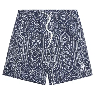 Pre-owned Kith Bandana Paisley Swim Short 'nocturnal' | Blue | Men's Size Xxl