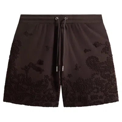 Pre-owned Kith Bandana Towel Terry Graham Short 'kindling' | Brown | Men's Size Xxl