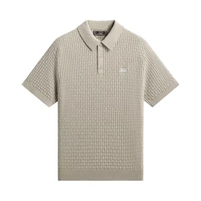 Pre-owned Kith Basket Weave Tilden Polo 'light Heather Grey' | Men's Size S In Gray