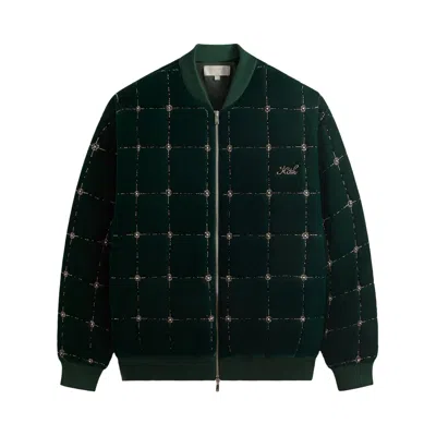 Pre-owned Kith Beaded Velvet Clay Bomber Jacket 'stadium' | Green | Men's Size L
