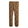 Kith Begonia Floral Williams I Sweatpant 'canvas' In Brown