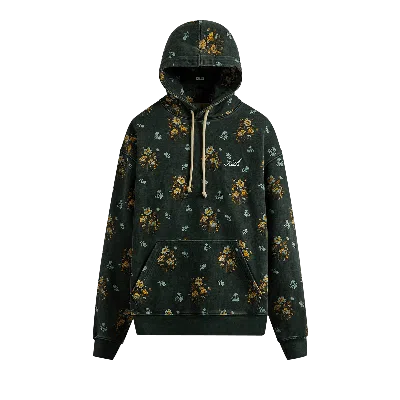 Pre-owned Kith Begonia Floral Williams Iii Hoodie 'stadium' In Green