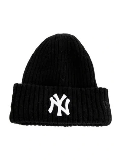 Pre-owned Kith Black Embroidered Knit Beanie