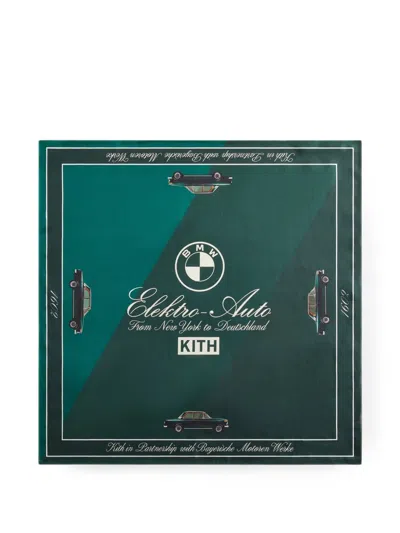 Kith Bmw Logo-print Silk Bandana In Green