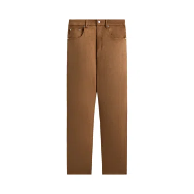 Pre-owned Kith Bonded Microsuede Centre Pant 'mesa' | Orange | Men's Size M