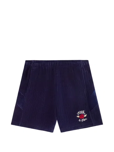 Kith Bonded Pointelle Shorts In Blue
