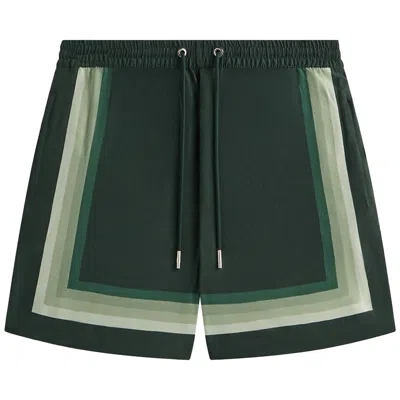 Pre-owned Kith Border Stripe Active Short 'stadium' | Green | Men's Size S