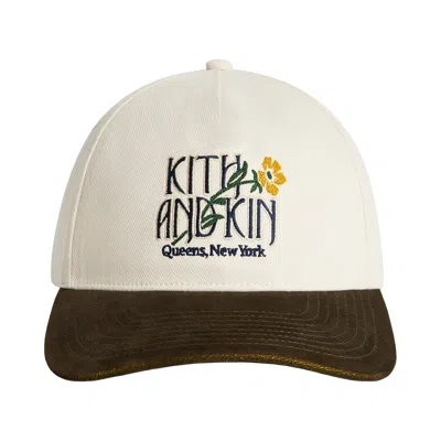 Pre-owned Kith Botanical Twill Bay Low Pinch Crown Cap 'sandrift' | Cream | Men's Size Onesize