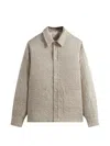Kith Boucle Collared Overshirt In Gray