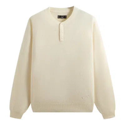 Kith Boucle Harmon Henley Sweater 'sandrift' In Neutral