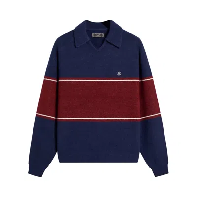 Pre-owned Kith Boucle Ulysses Sweater 'nocturnal' | Blue | Men's Size L