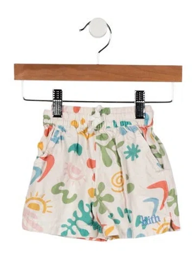 Pre-owned Kith Babies' Boys Pattern Printed Shorts In Neutrals