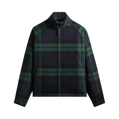 Pre-owned Kith Brushed Plaid Harrington Jacket 'eve' | Blue | Men's Size L