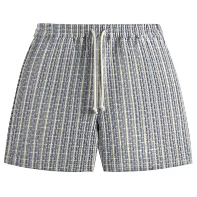 Pre-owned Kith Bubble Check Active Short 'light Indigo' | Blue | Men's Size Xxl
