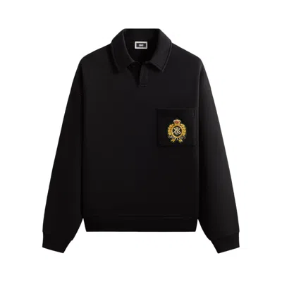 Pre-owned Kith Bullion Lauel Crest Nelson Pocket Rugby 'black' | Men's Size Xxl