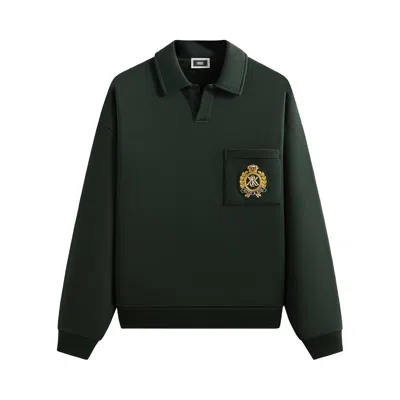 Pre-owned Kith Bullion Lauel Crest Nelson Pocket Rugby 'stadium' | Green | Men's Size Xl