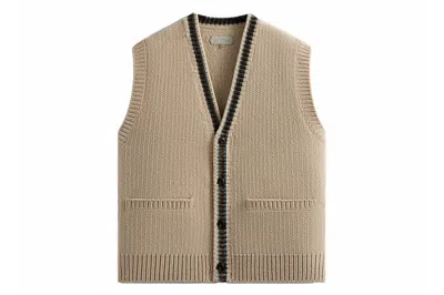 Pre-owned Kith Button Front Reuben Sweater Vest Sandrift