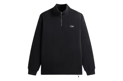 Pre-owned Kith Cable Fleece Quarter Zip Admiral