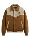Kith Carlton Wool Varsity Jacket In Brown