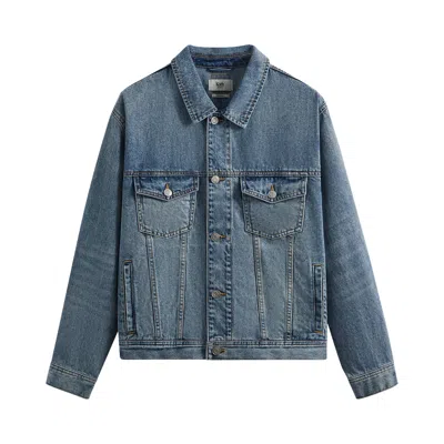 Pre-owned Kith Centre Denim Jacket 'dark Indigo' | Blue | Men's Size Xl