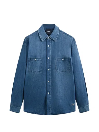 Kith Chambray Apollo Shirt In Blue