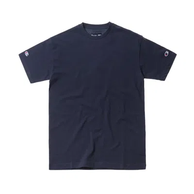 Pre-owned Kith Champion C Patch Tee Shirt In Navy Blue