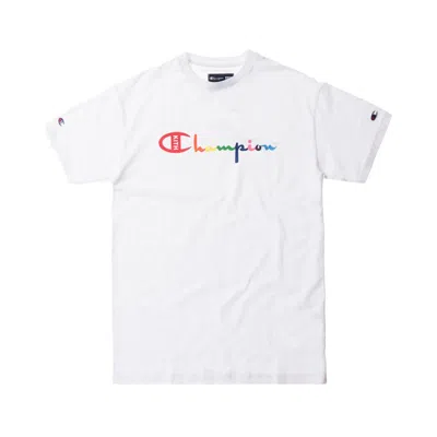 Pre-owned Kith Champion Script Logo Tee Shirt In White