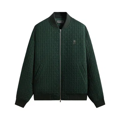 Pre-owned Kith Check Quilt Avery Bomber Jacket 'stadium' | Green | Men's Size S