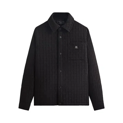 Pre-owned Kith Check Quilt Brixton Shirt Jacket 'black' | Men's Size L