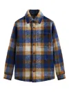Kith Checked Shirt Jacket In Blue