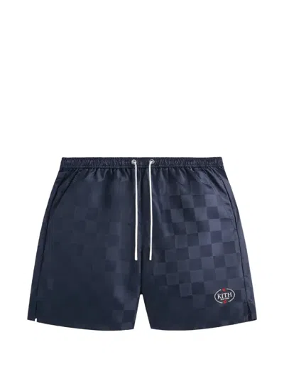 Kith Checkered Running Shorts In Multi