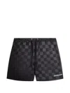 Kith Checkered Shorts In Black