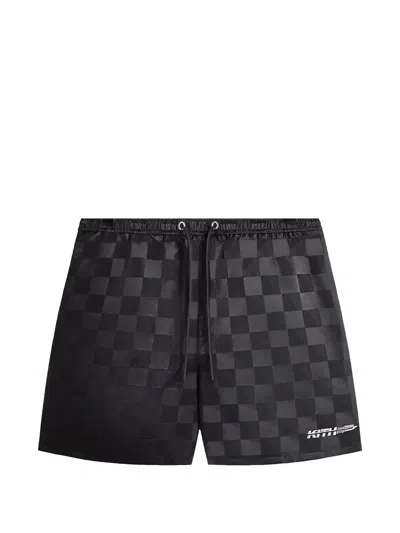 Kith Checkered Shorts In Black