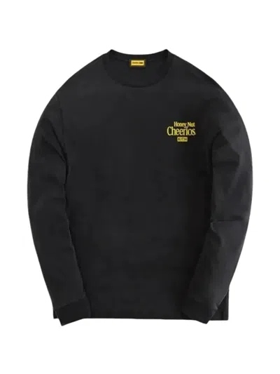 Kith Cheerios Cereal Box Long-sleeves T-shirt In Black