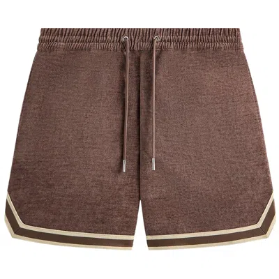 Pre-owned Kith Chenille Curtis Short 'poise' | Tan | Men's Size Xs In Brown