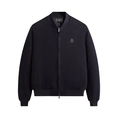 Pre-owned Kith Chenille Roy Bomber Jacket 'ink' | Black | Men's Size M