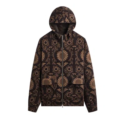 Pre-owned Kith Chenille Tapestry Selfridge Zip Up Hoodie 'kindling' | Brown | Men's Size M