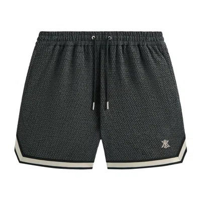 Pre-owned Kith Chenille Tweed Curtis Short 'machine' | Black | Men's Size S