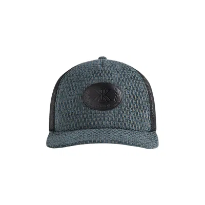 Pre-owned Kith Chenille Tweed Nolan Trucker Hat 'machine' | Black | Men's Size Onesize