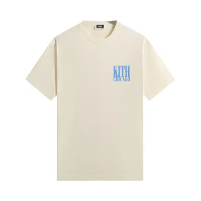 Pre-owned Kith Chicago Skyline Vintage Tee 'silk' | Cream | Men's Size M In White