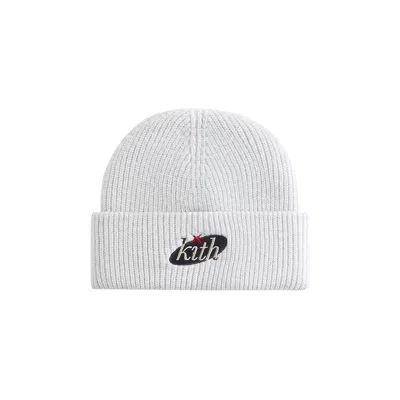 Pre-owned Kith Chunky Mia Beanie 'light Heather Grey' | White | Men's Size Onesize