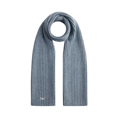 Pre-owned Kith Chunky Rib Knit Scarf 'farrow' | Blue | Men's Size Onesize