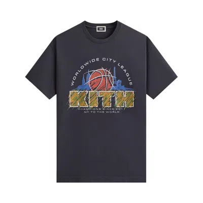 Pre-owned Kith City League Vintage Tee 'nocturnal' | Black | Men's Size L