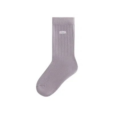 Pre-owned Kith Classic Crew Socks 'argon' | Purple | Kid's Size S/m