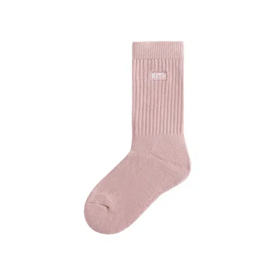 Pre-owned Kith Classic Crew Socks 'dusty Quartz' | Pink | Kid's Size S/m