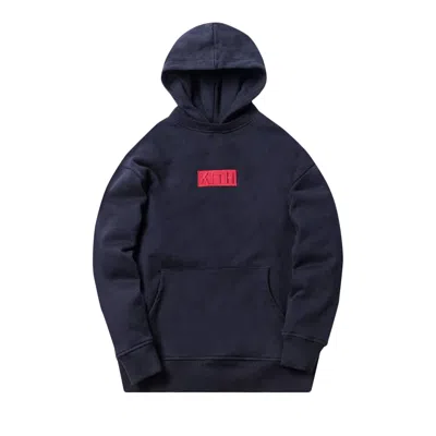 Pre-owned Kith Classic Logo Williams Ii Hoodie 'navy' | Blue | Men's Size S