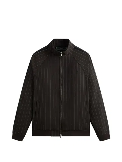 Kith Clifton Pinstripe Zip-up Track Jacket In Black