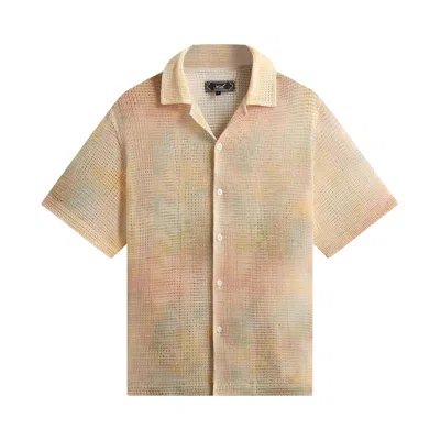 Pre-owned Kith Cloud Dye Cotton Mesh Thompson Camp Collar Shirt 'sedona' | Red | Men's Size S